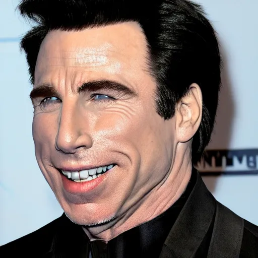 Prompt: a photo of john travolta as a vampire