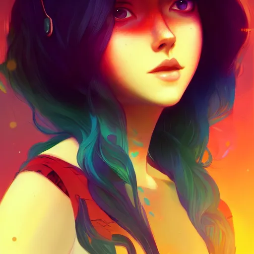 Image similar to portrait of a beautiful hippie, art by lois van baarle and ross tran and sam yang and ilya kuvshinov and guweiz, digital art, high detail, sharp focus, unreal engine 5, trending on artstation, deviantart, pinterest, 4 k uhd image