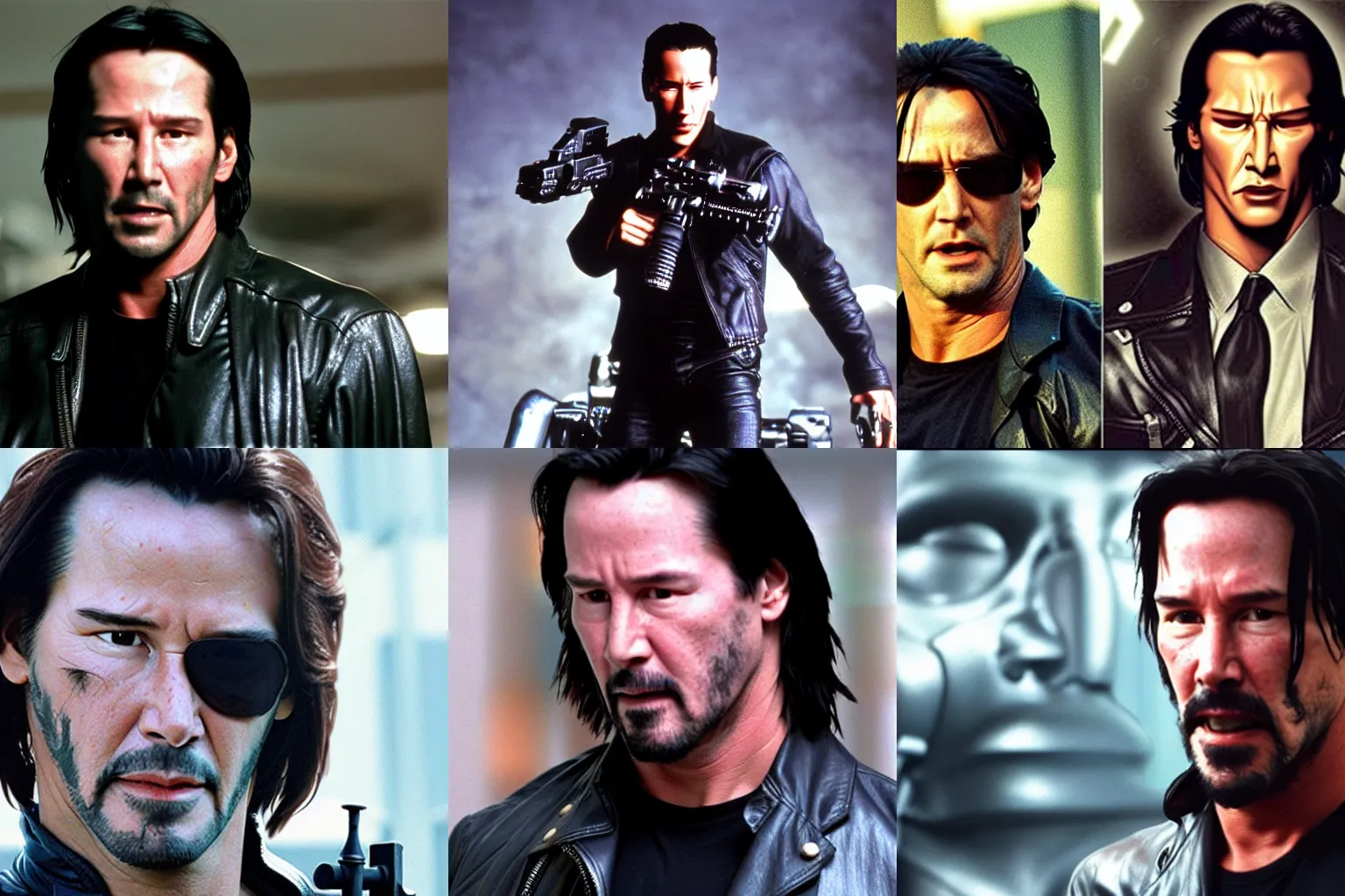 Prompt: Terminator T-800 Keanu Reeves