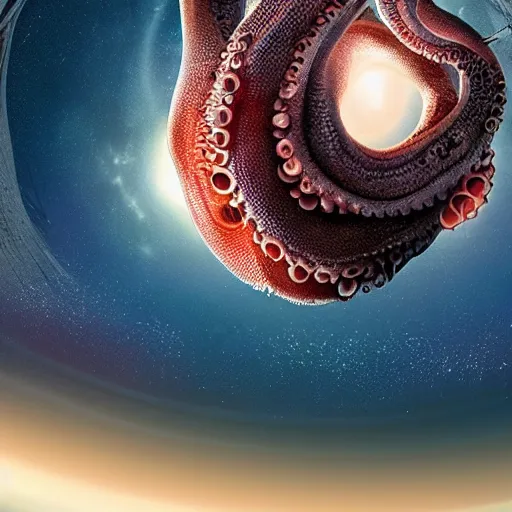 Prompt: hyperdetailed photo of a anatomical octopus squeezing a unknown planet 8 k extremely detailed hd hyperrealism movie studio fx beautiful