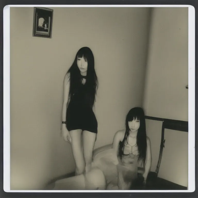 Prompt: Polaroid photo of Rika furude in the backrooms