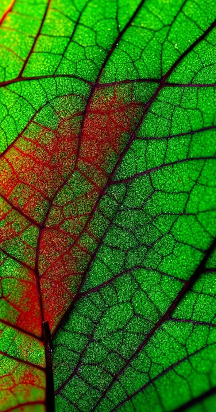 Prompt: highly detailed realistic photo of colorful textured leaf, dark background, award winning masterpiece photography, hyper realistic, concept art, 8 k detail post - processing