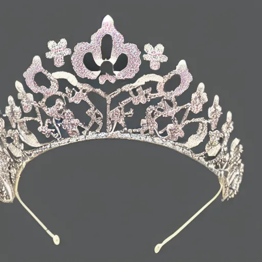 Prompt: a Orchid Metal Tiara