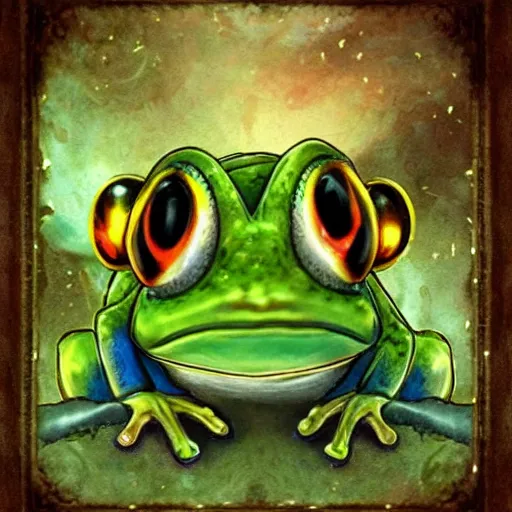 Prompt: beautiful high fantasy frog