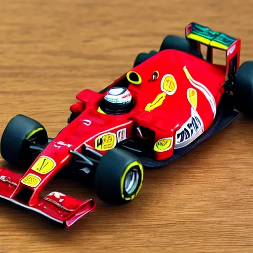 Prompt: hot wheels, formula 1, ferrari