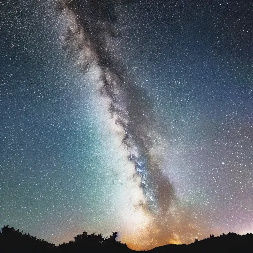 Prompt: beautiful photo of milkyway in the night sky