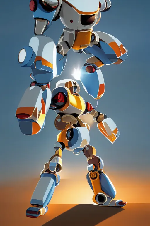 Image similar to metabots medabots medarotto medarot robot minimalist comics, behance hd by jesper ejsing, by rhads, makoto shinkai and lois van baarle, ilya kuvshinov, rossdraws global illumination ray tracing hdr radiating a glowing aura