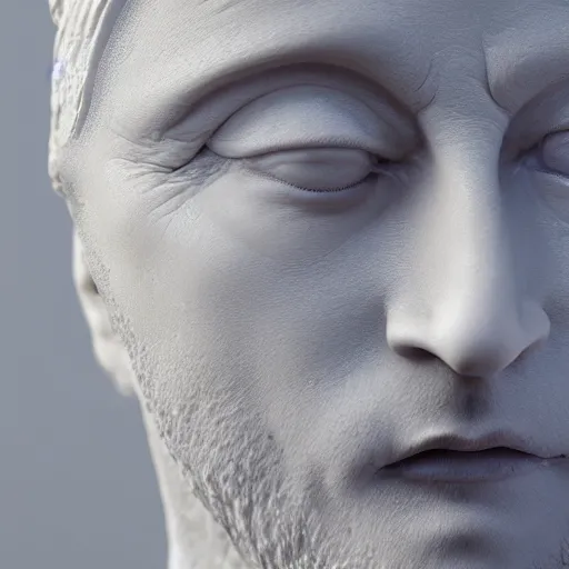 Prompt: a porcelain sculpture of god's face in the style of thomas schutte, lucid dream series, cinematic, hyper - realistic, very detailed, ray tracing, 8 k resolution, long - shot, sharp focus, low angle, 8 5 mm photograph, wide lens