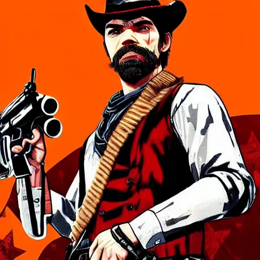 Prompt: jacksepticeye in red dead redemption 2