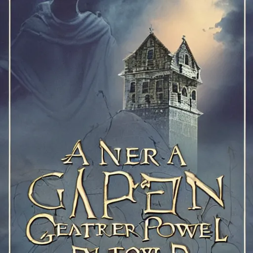 Prompt: a book that holds evil power, its readers perish, guarded by a seer in a tower