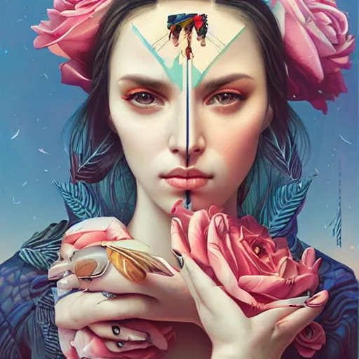 Prompt: portrait by Tristan Eaton Stanley Artgerm and Tom Bagshaw