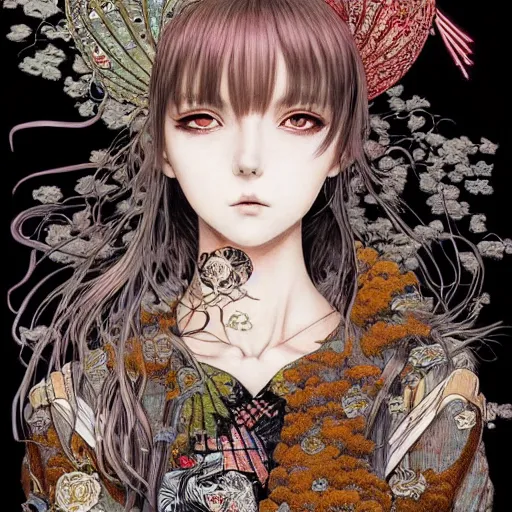 Prompt: beautiful anime girl portrait painted in jacek yerka aykut aydogdu and leslie zhang style drawn by vania zouravliov and takato yamamoto, inspired by cyberpunk, intricate acrylic gouache painting, high detail, sharp high detail, artstation, manga and anime