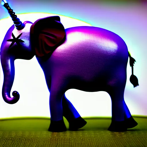 Image similar to unicorn elephant hybrid, 8 k.