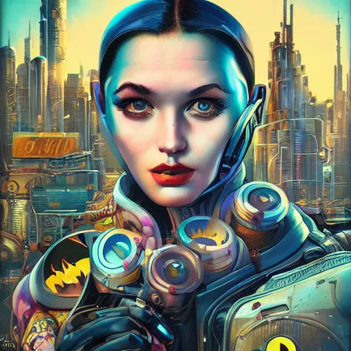 Prompt: Lofi BioPunk portrait batman Pixar style by Tristan Eaton Stanley Artgerm and Tom Bagshaw