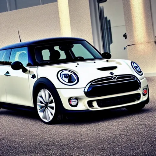 Image similar to mini cooper made by tesla