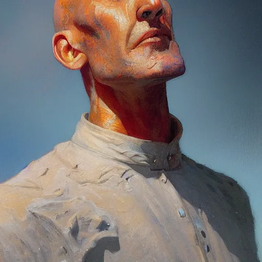 Image similar to a beautiful painting of handsome squidward, rendered art, highly detailed painting by gaston bussiere, craig mullins, j. c. leyendecker 8 k, trending on artstation, art