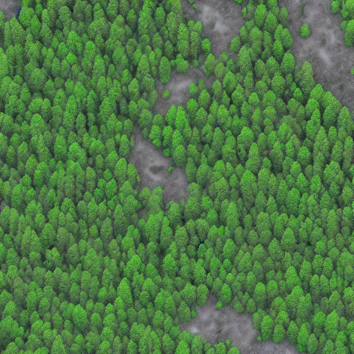 Prompt: simulated 3D grid mesh of a landscape map of a mountain forest region, rendered in high detail, 8K UHD