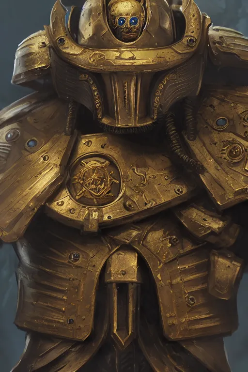 Image similar to armor portrait heros warhammer 4 0 k horus heresy fanart - the primarchs emperor by johannes helgeson animated with vfx concept artist & illustrator global illumination ray tracing hdr fanart arstation zbrush central hardmesh 8 k octane renderer comics stylized