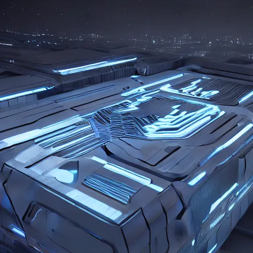 Image similar to sci-fi motherboard wall structure and stars points cloud in the middle, unreal engine 5 lumen global illumination, keyshot render, octane render, artstation trending, ultra high detail, ultra realistic, cinematic lighting, 8k, 16k, in style of zaha hadid, blade runner 2049 lighting color, ultra high contrast, dark shadows, tilt shift,