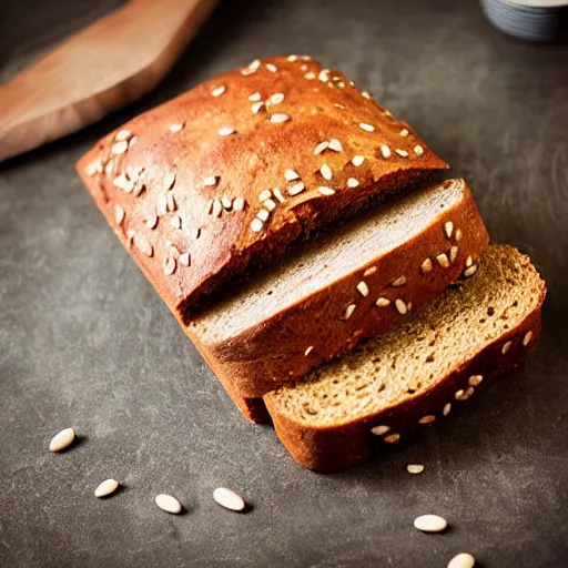 Image similar to most delicious protein bread, food photography