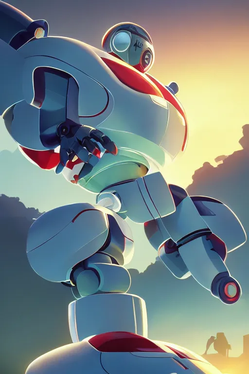 Image similar to metabots medabots medarotto medarot robot minimalist comics, behance hd by jesper ejsing, by rhads, makoto shinkai and lois van baarle, ilya kuvshinov, rossdraws global illumination ray tracing hdr radiating a glowing aura