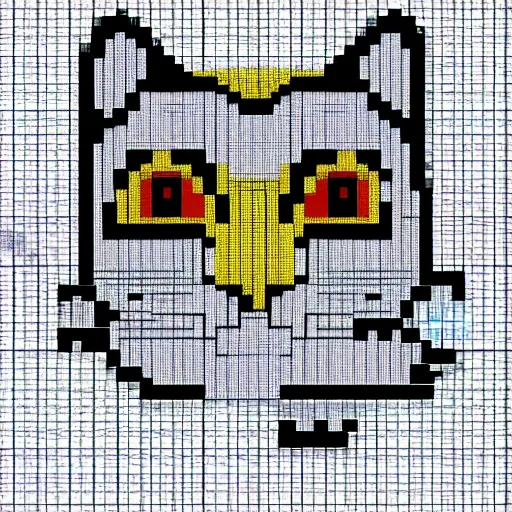 Image similar to cat, pixel art