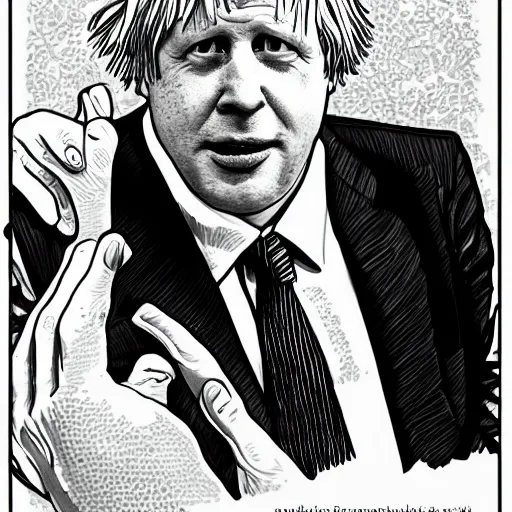 Image similar to Alegria illustration of boris johnson