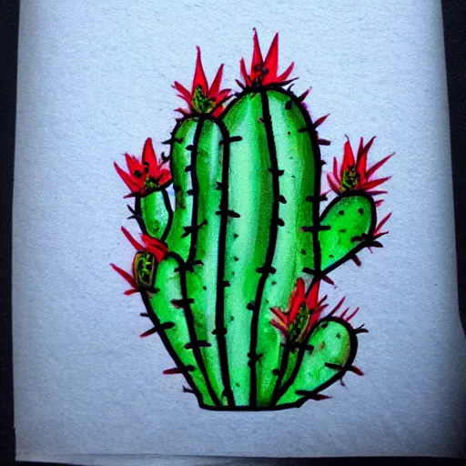 Image similar to cactus on blood