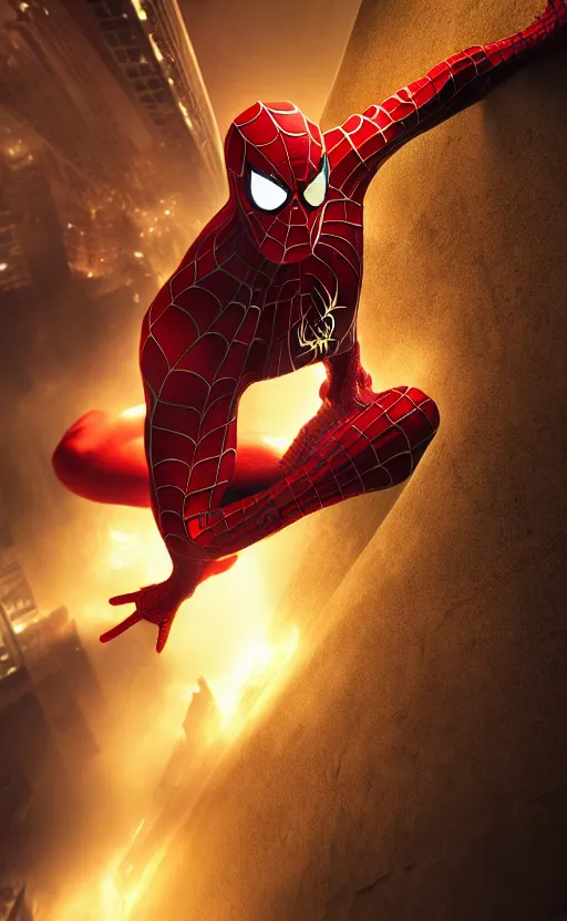 Image similar to epic spiderman as the evil flash wallpaper, dynamic lighting, photorealistic fantasy concept art, trending on art station, stunning visuals, creative, cinematic, ultra detailed