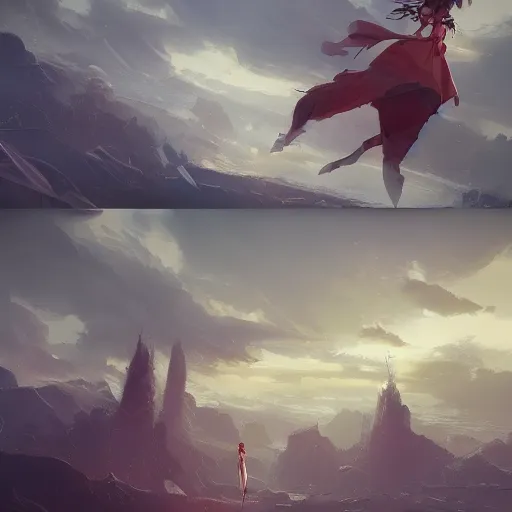 Image similar to the birth of a new revolution. the creation of something large. in the style of rossdraws, wlop, greg rutkowski, ghibli, arcane from netflix