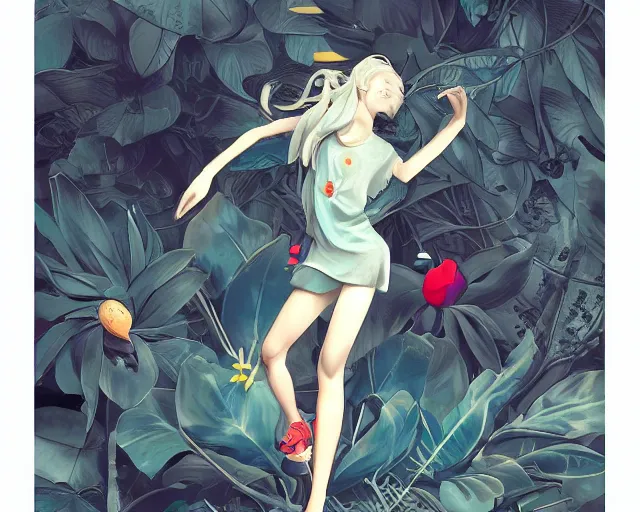 Prompt: James Jean isolated cheerful tomboy vinyl figure concept art, figure photography, smooth sharp focus, tropical undertones, anime stylized, high detail, ethereal lighting - H 640