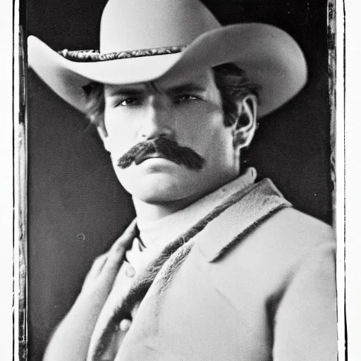 Prompt: real-life face portrait clean shaven cowboy Arthur Morgan from red dead redemption 2 dramatic lighting late 1800s Daguerreian photo by Mathew Brady