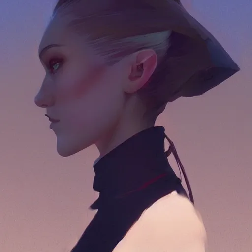 Image similar to a beautiful artwork side profile portrait of a witch by ilya kuvshinov and greg rutkowski, featured on artstation