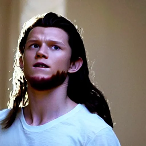 Image similar to tom holland as jesus christ