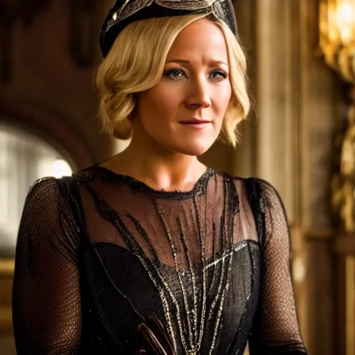 Image similar to Helene Fischer in downton Abbey, movie still, 8k, HD