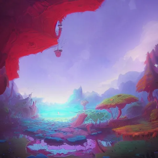 Image similar to a beautiful and vivid and colorful and trippy Andreas Rocha fantasy illustration with pastel colors of the krebs cycle, featured on artstation, 8k hq