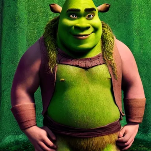 Image similar to new live action shrek movie photorealistic