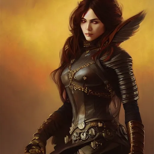 Image similar to ultra realistic illustration, strong female rogue with leather armor and cloak in the painting style of arcane, intricate detail, elegant, highly detailed, digital painting, artstation, concept art, smooth, sharp focus, illustration, art by artgerm and greg rutkowski and alphonse mucha