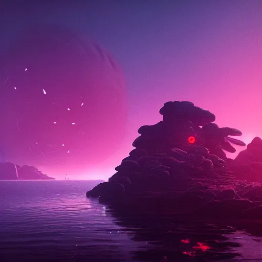 Image similar to beautiful dark landscape, bobby lee, beautiful beach, in the style of beeple and mike winkelmann, intricate, epic lighting, cinematic composition, hyper realistic, 8 k resolution, unreal engine 5, raytracing, ultraviolet colors,
