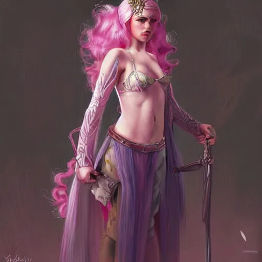 Prompt: pinky pie from my little pony in game of thrones, highly detailed digital painting, artstation, concept art, smooth, sharp focus, illustration, art by artgerm and greg rutkowski and alphonse mucha