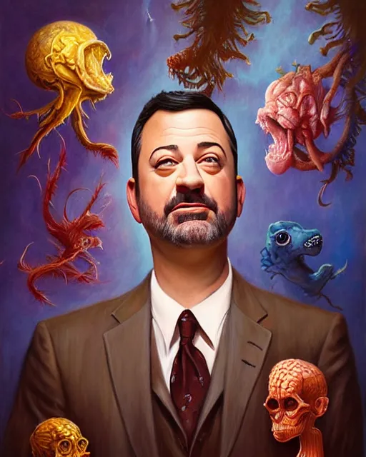 Prompt: jimmy kimmel, by mandy jurgens, hannah yata, kay sage, chad knight, erin hanson