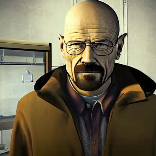 Prompt: Walter White in Half Life 2