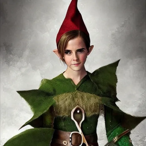 Image similar to a fantasy elf that looks like emma watson