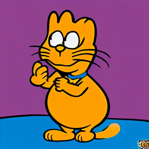 Prompt: cartoon garfield