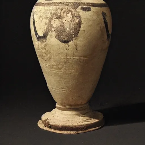 Image similar to roman jar illustrated with exploding skeletons