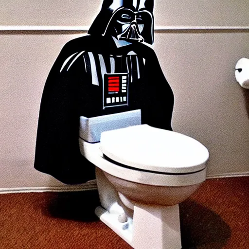 Prompt: Darth Vader as a toilet