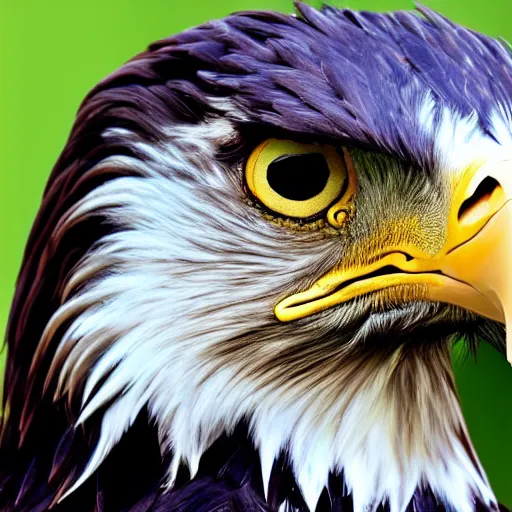 Prompt: extremely detailed cartoon eagle looking directly into camera