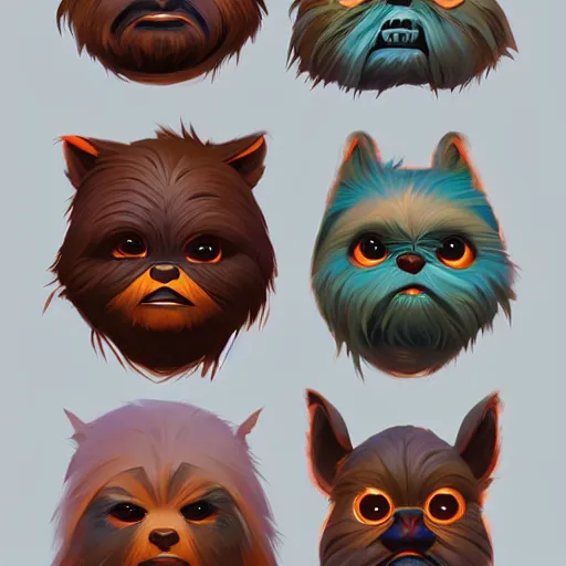 Image similar to face icon stylized minimalist ewoks, loftis, cory behance hd by jesper ejsing, by rhads, makoto shinkai and lois van baarle, ilya kuvshinov, rossdraws global illumination