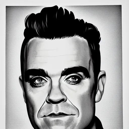 Image similar to robbie williams portrait