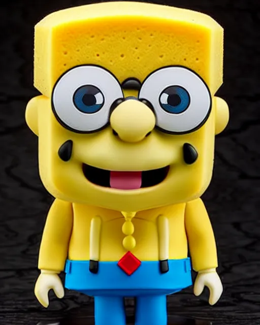 Prompt: nendoroid sponge bob ted cruz, collectible, product photo, realistic shaded, fine detail